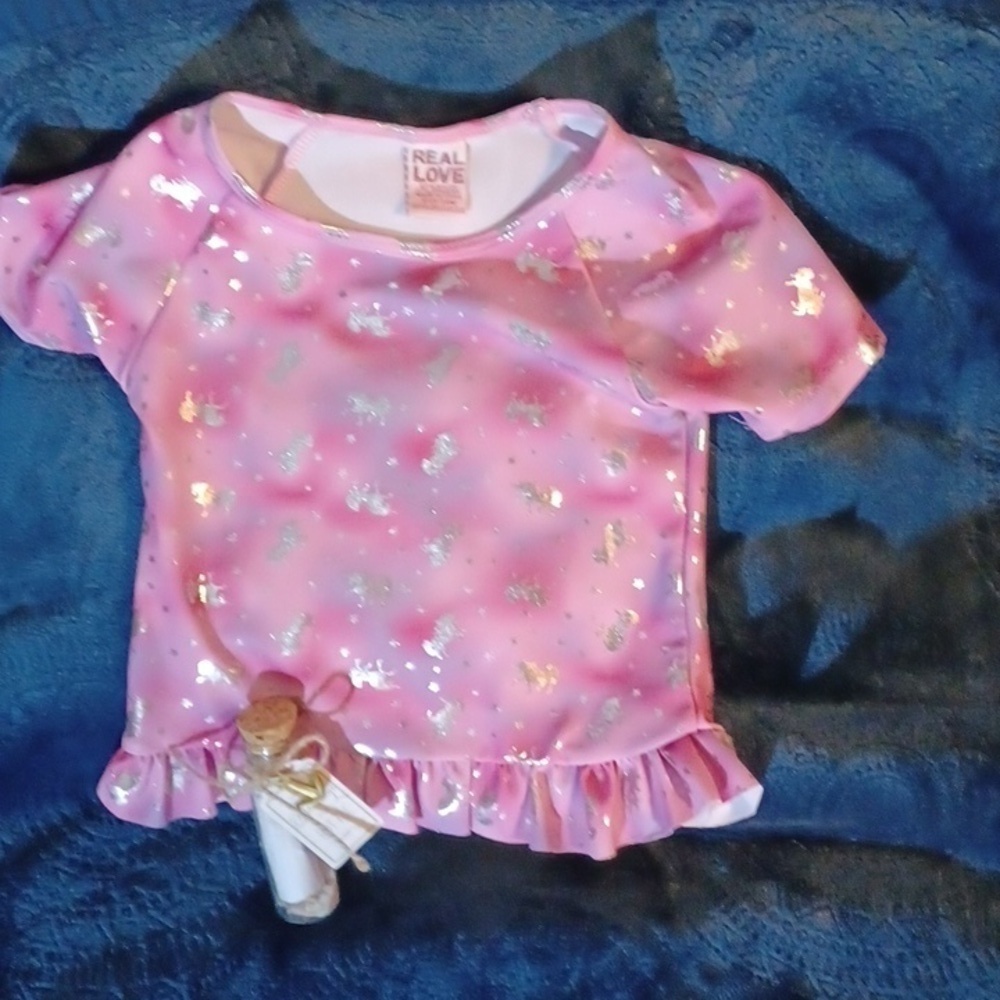 REAL LOVE 2 PIECE BATHING SUIT 24 MONTHS. - Picture 3 of 7